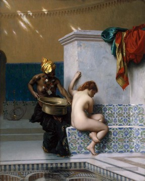 Bain Turc Ou Bain Maure deux femmes Orientalisme Grec Arabe Jean Léon Gérôme Peinture à l'huile